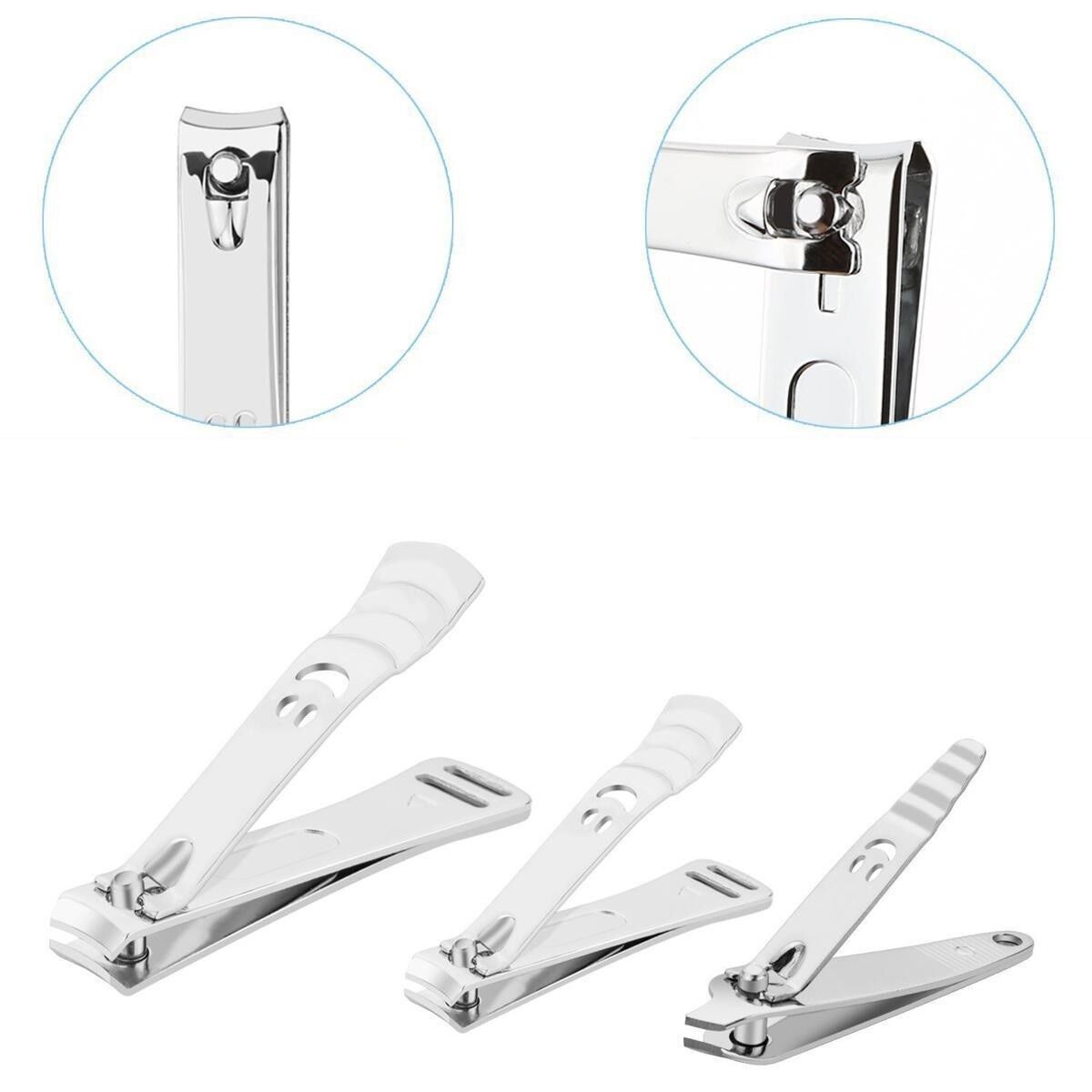12 Piece Stainless Steel Manicure Pedicure, Cuticle Cutter Nail Clipper Set