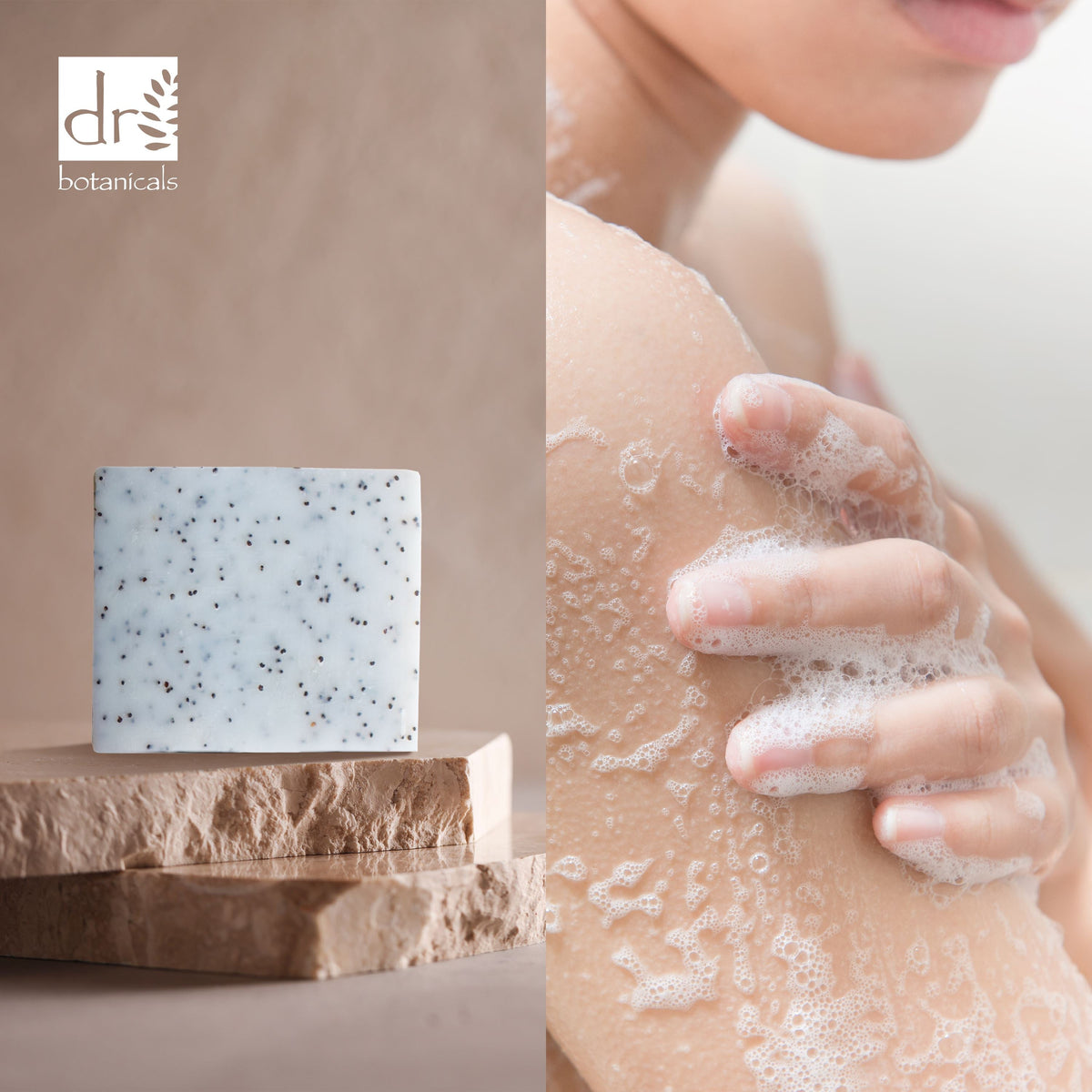 Poppy seed particles in Strawberry Exfoliating Soap Bar