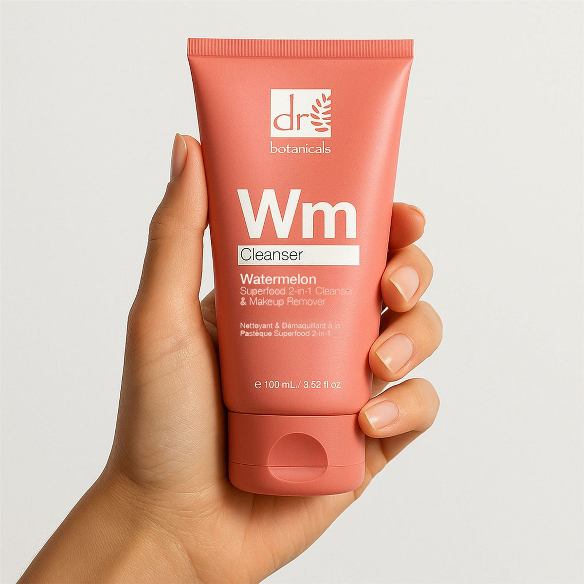 Dr Botanicals Watermelon Exfoliating Face Cleanser in a skincare setting