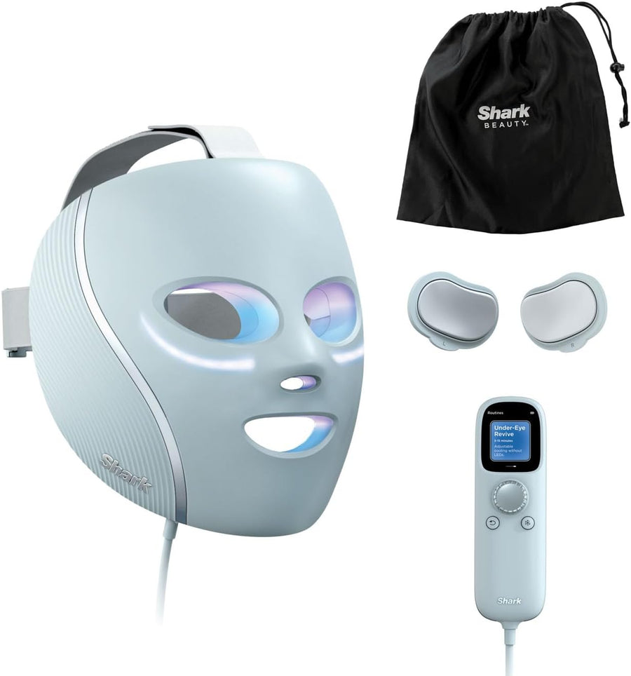 Shark CryoGlow LED Face Mask with Under-Eye Cooling, brand new