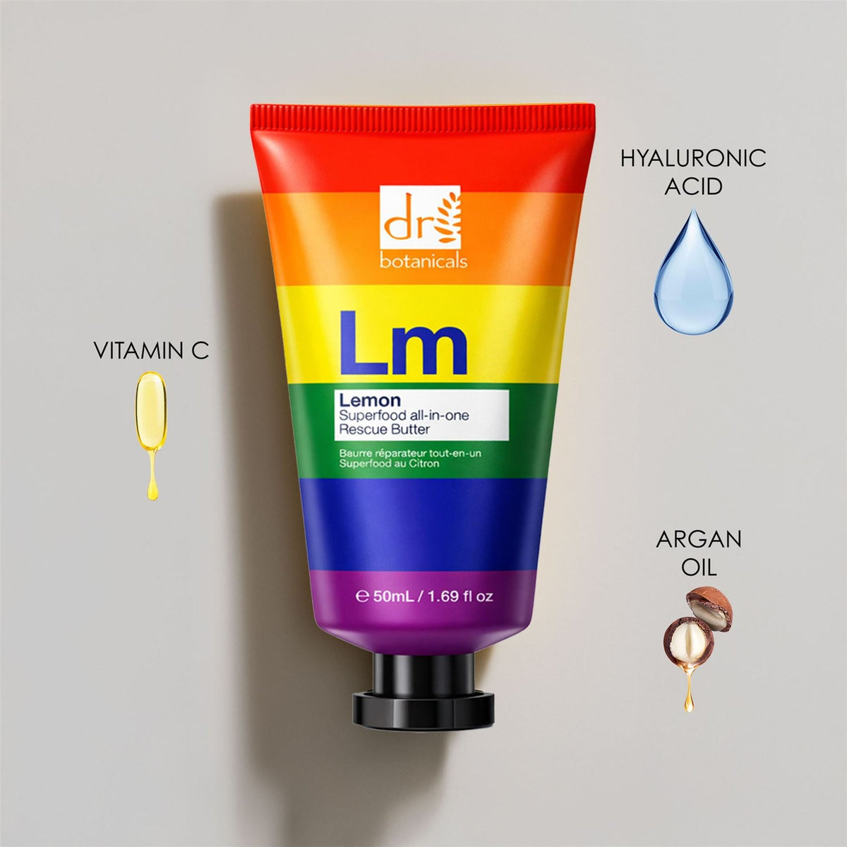 Dr Botanicals Pride Edition Lemon Superfood Rescue Balm 50ml