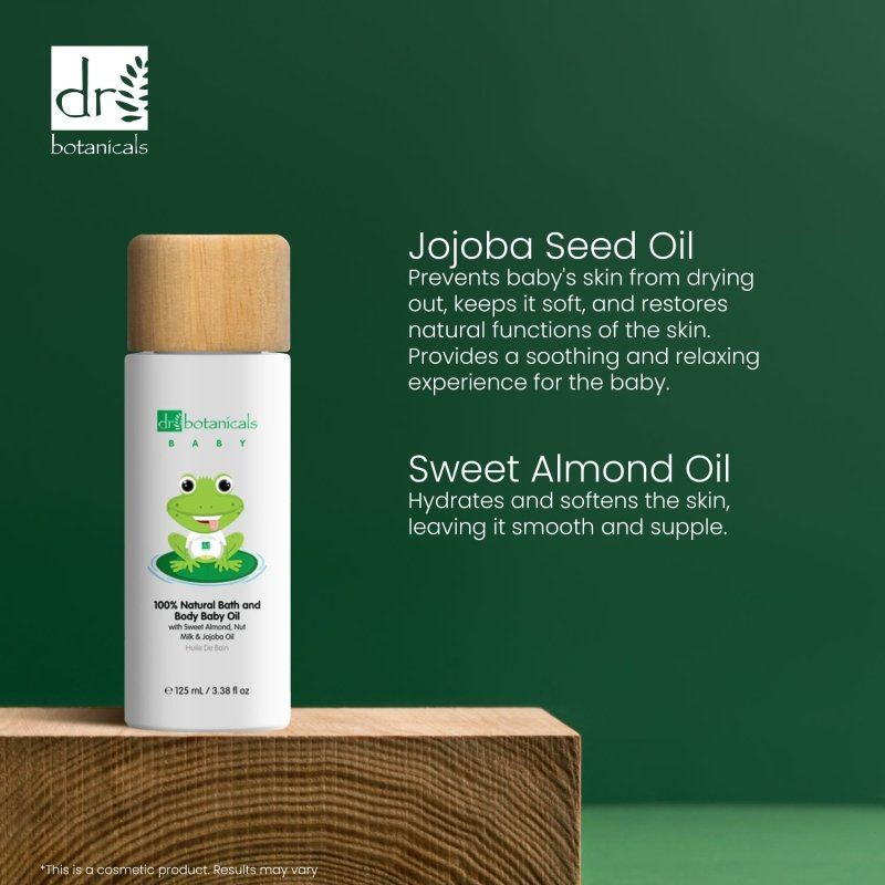 Jojoba Seed Oil Relaxing Baby Body Oil for soft, moisturised skin