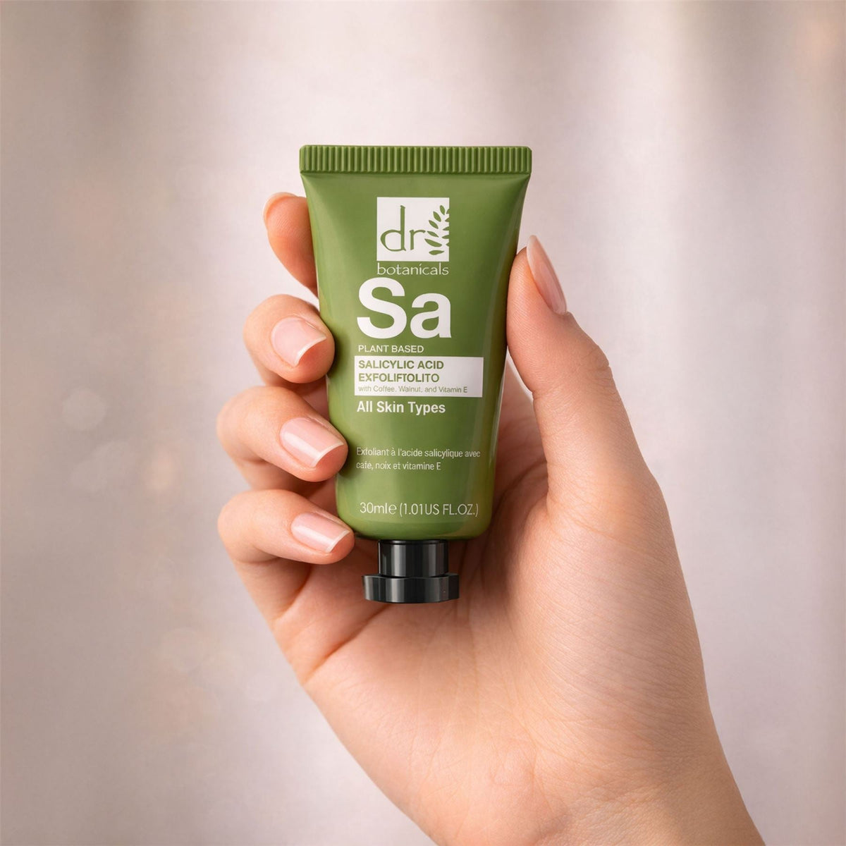Dr Botanicals Salicylic Acid Facial Exfoliator with Coffee & Walnut 30ml