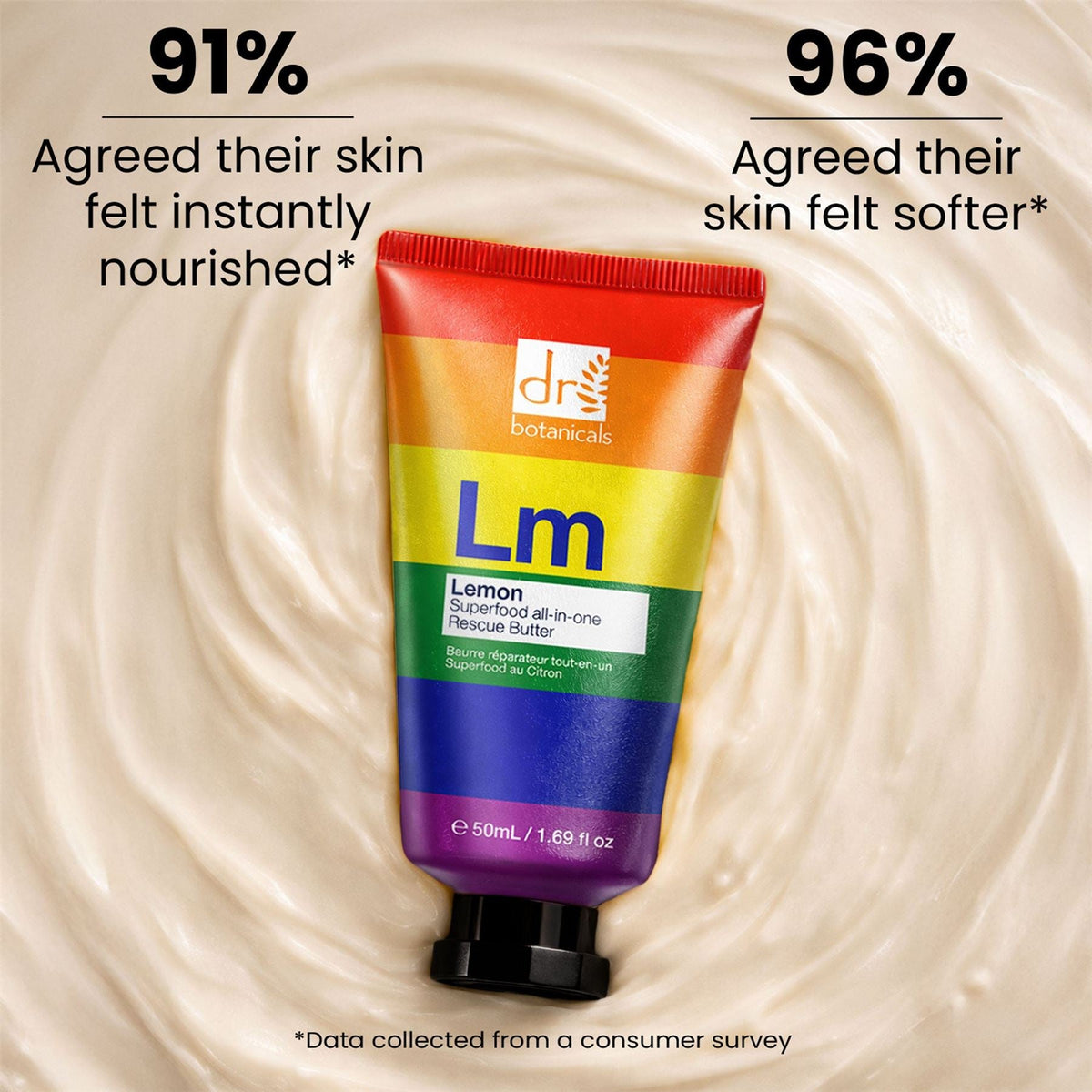 Dr Botanicals Pride Edition Lemon Superfood Rescue Balm 50ml