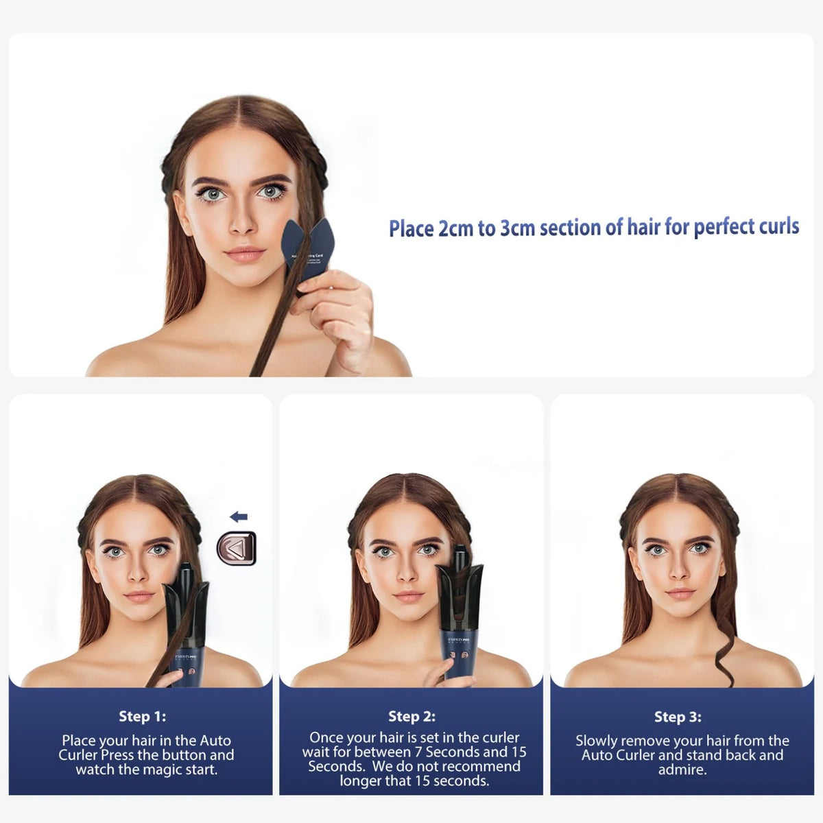 Parwin Pro Beauty Automatic Smart Curling Iron – Prussian Blue