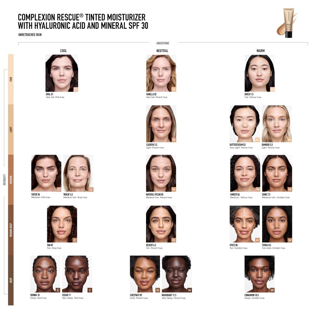 bareMinerals Complexion Rescue Tinted Moisturizer SPF 30 — Cashew 3.5, Vegan & Cruelty-Free