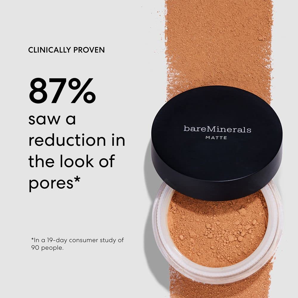 bareMinerals Original Matte Loose Mineral Foundation SPF 15 – 14 Golden Medium | Vegan, Cruelty-Free & Dermatologist-Tested