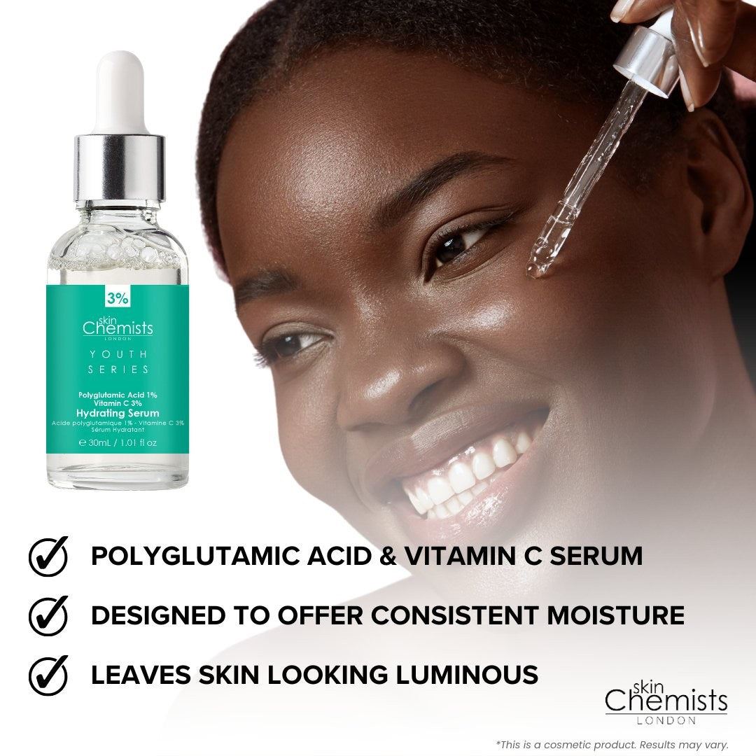 skinChemists Polyglutamic Acid 1% + Vitamin C 3% Serum – Hydrating Face Serum