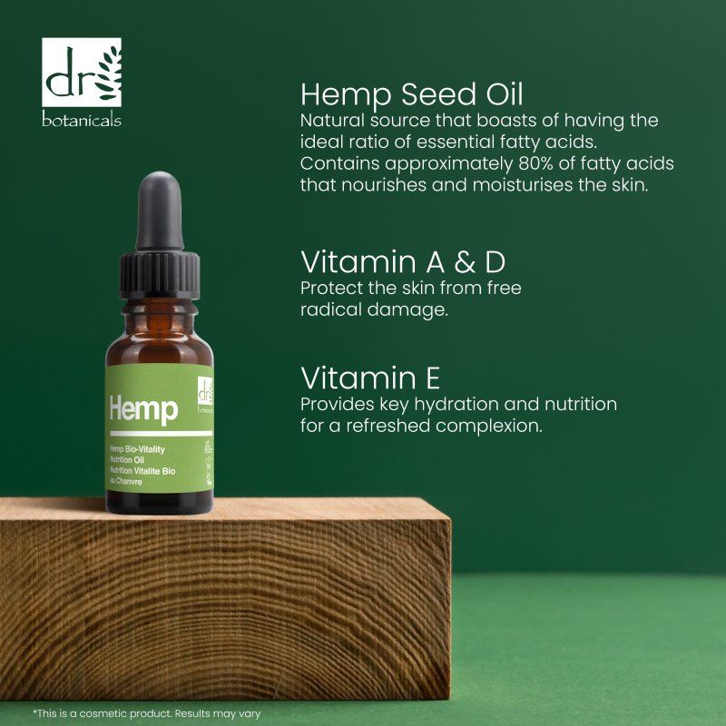 Dr Botanicals Hemp Bio-Vitality Nutrition Facial Oil 15ml