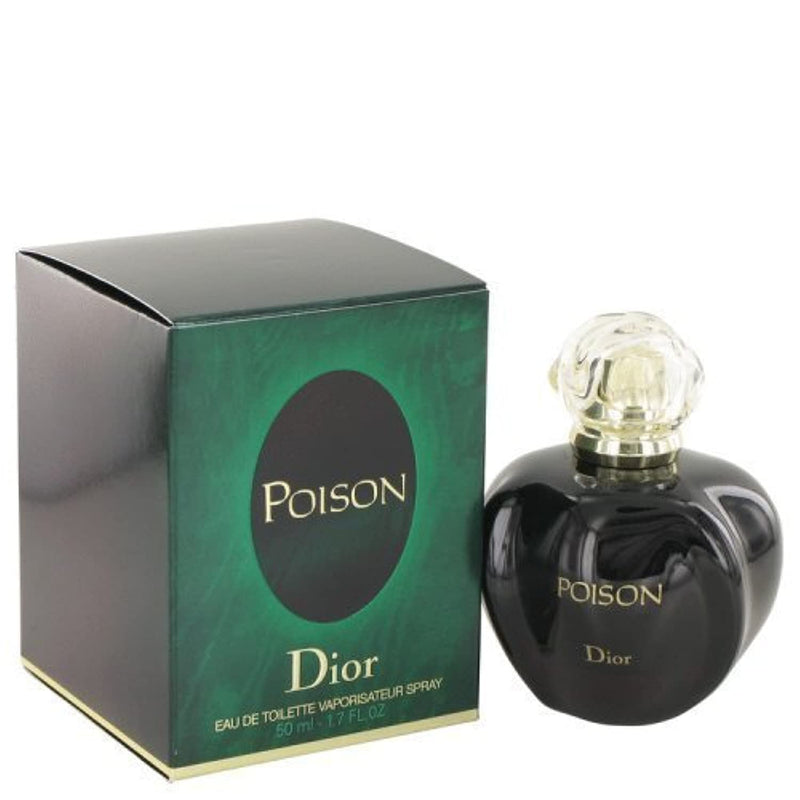 Dior Poison Eau de Toilette 50ml bottle and green packaging