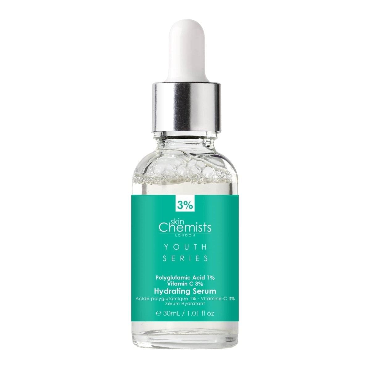 skinChemists Polyglutamic Acid 1% + Vitamin C 3% Serum – Hydrating Face Serum