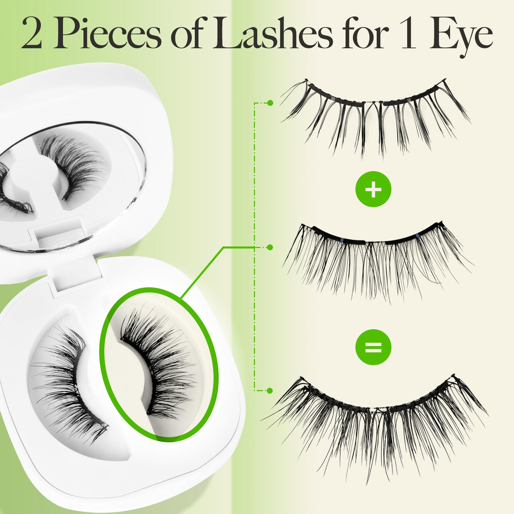 LASHVIEW Soft Magnetic Eyelashes with Applicator – Reusable, Glue-Free Lashes (L01)