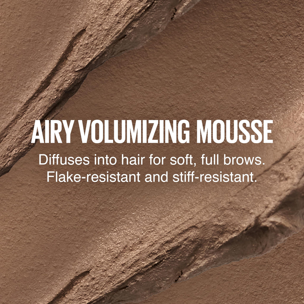Maybelline Superfluff Brow Mousse — Soft Full Brows All Day, 6 Natural Shades (Black)