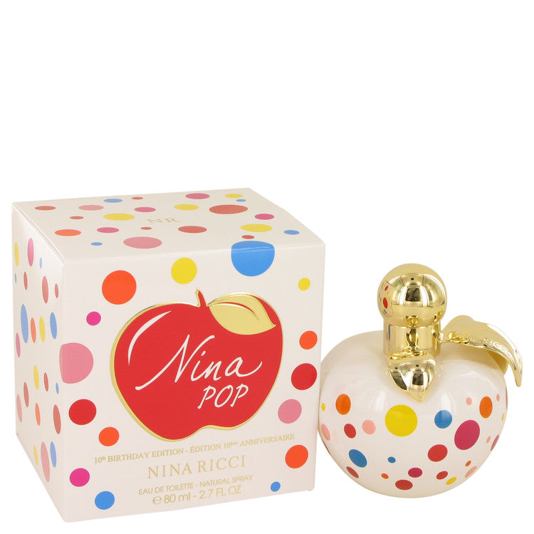 Nina Ricci Nina Pop Eau de Toilette 80ml perfume bottle and colourful polka-dot box