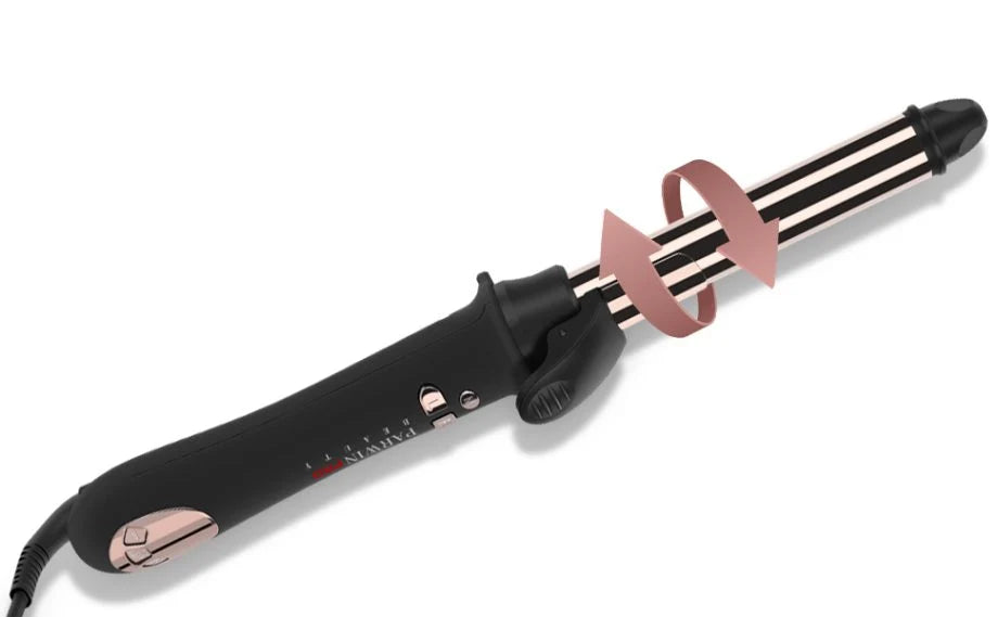 Parwin Pro Beauty Rotating Curling Iron, Automatic Hair Curler, Dual Voltage