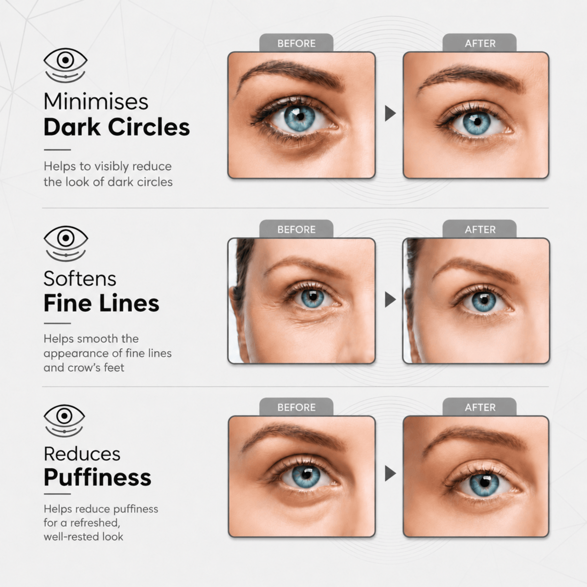 Revitale Pure Hyaluronic Acid & Peptides Under Eye Patches (Jar - 30 Pairs)