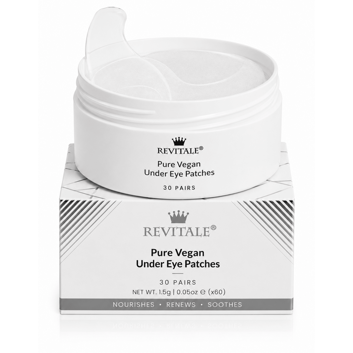 Revitale Pure Hyaluronic Acid & Peptides Under Eye Patches (Jar - 30 Pairs)