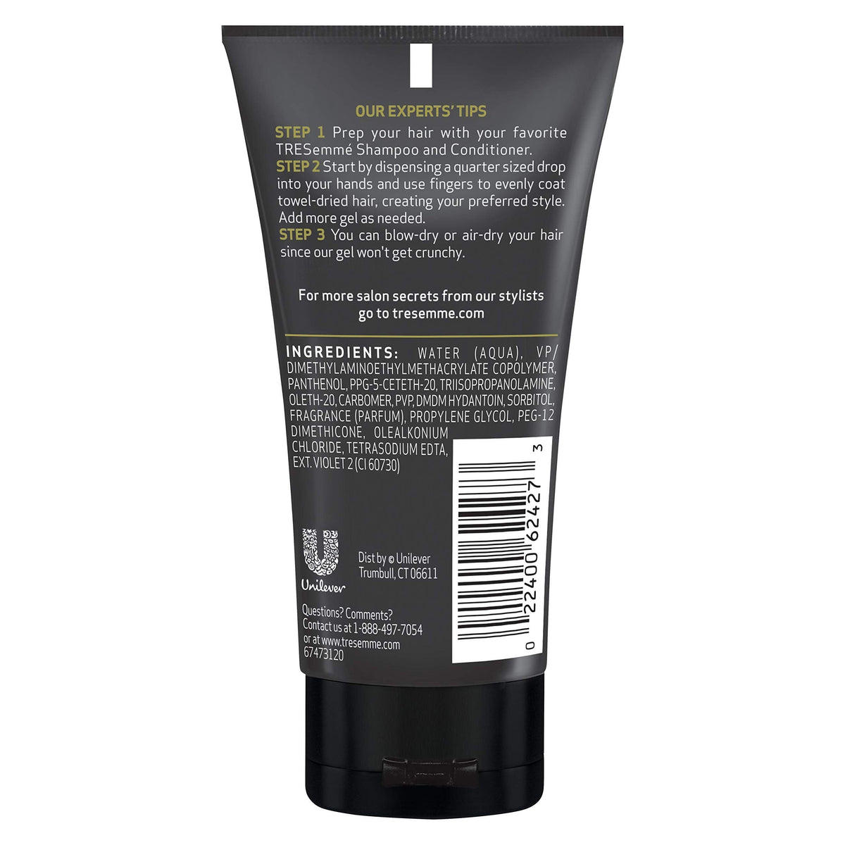 TRESemmé Tres Gel Extra Firm Control Hair Gel – 2 oz (3-Pack)